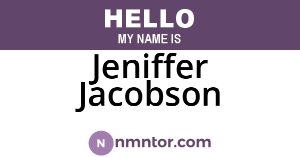 Jeniffer Jacobson