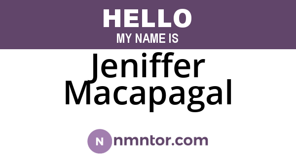 Jeniffer Macapagal