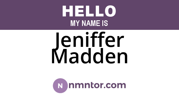 Jeniffer Madden