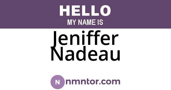 Jeniffer Nadeau