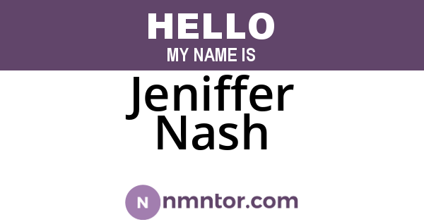 Jeniffer Nash