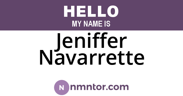 Jeniffer Navarrette