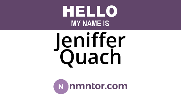 Jeniffer Quach