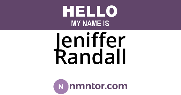 Jeniffer Randall