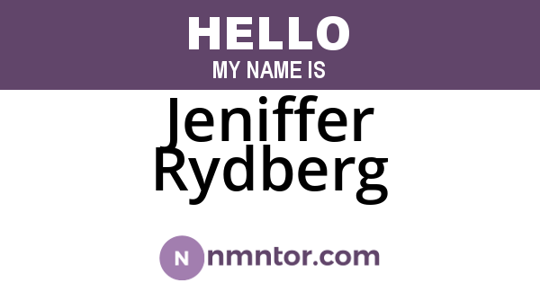 Jeniffer Rydberg