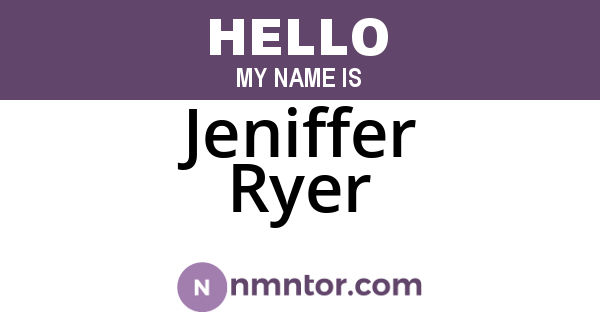 Jeniffer Ryer