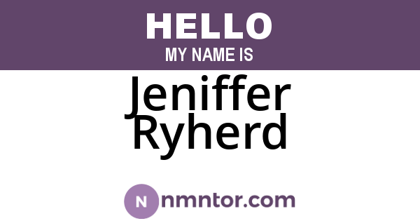 Jeniffer Ryherd