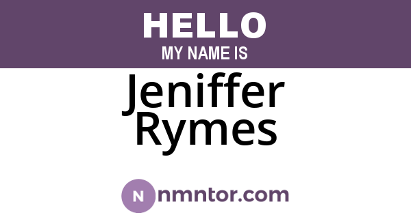 Jeniffer Rymes