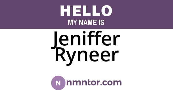 Jeniffer Ryneer