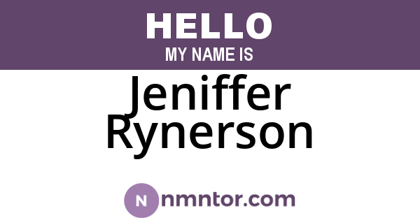 Jeniffer Rynerson