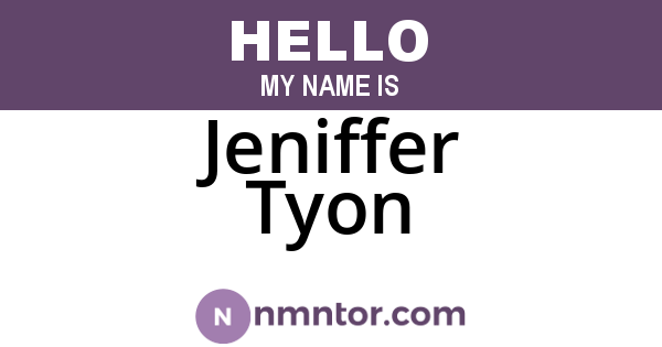 Jeniffer Tyon