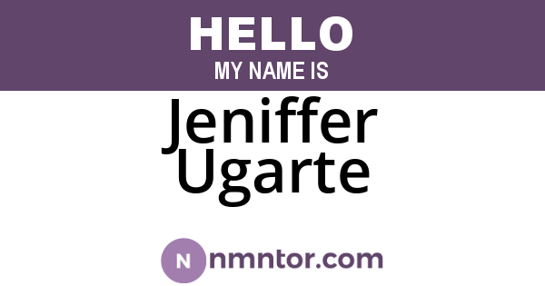 Jeniffer Ugarte