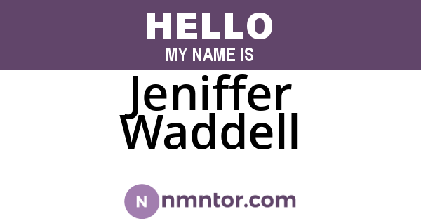 Jeniffer Waddell