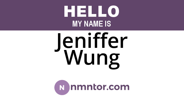 Jeniffer Wung