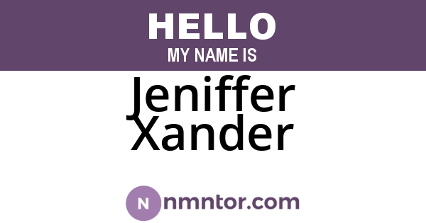 Jeniffer Xander
