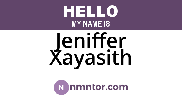 Jeniffer Xayasith