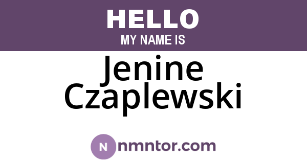Jenine Czaplewski