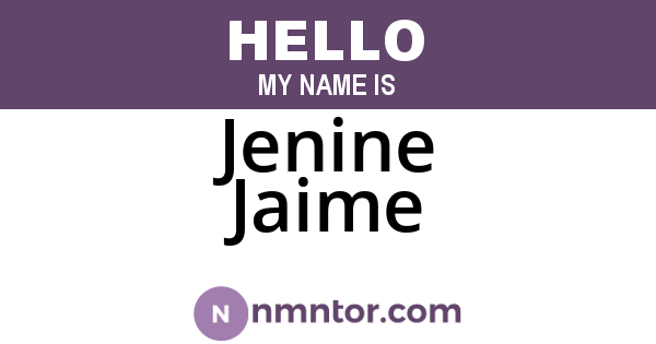 Jenine Jaime