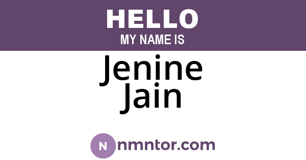 Jenine Jain