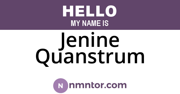 Jenine Quanstrum