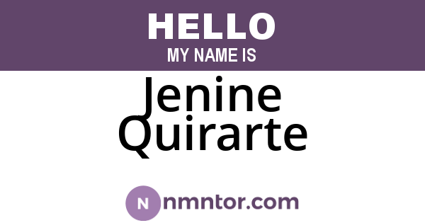 Jenine Quirarte