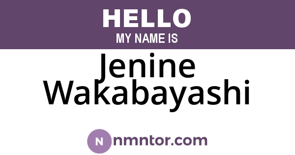 Jenine Wakabayashi