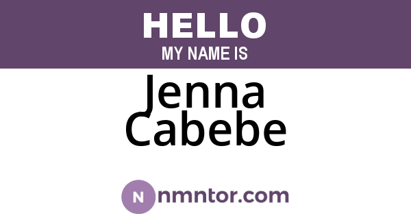 Jenna Cabebe