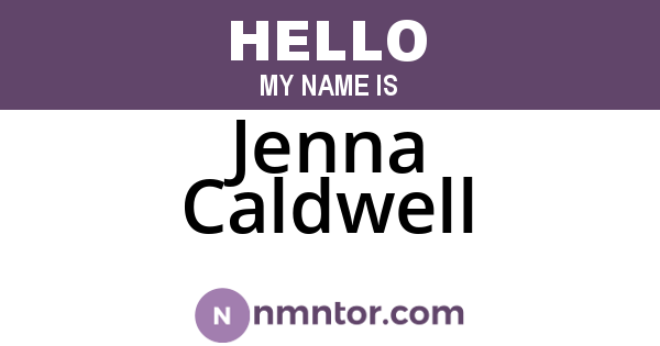 Jenna Caldwell