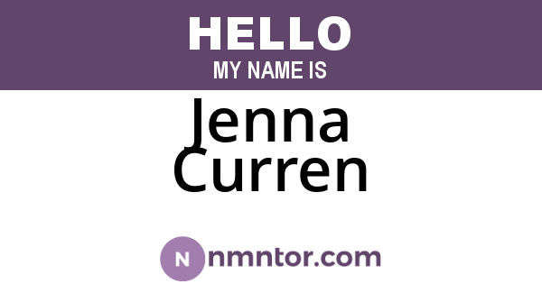 Jenna Curren