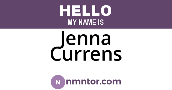 Jenna Currens