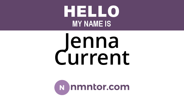 Jenna Current