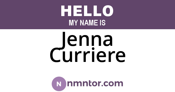 Jenna Curriere