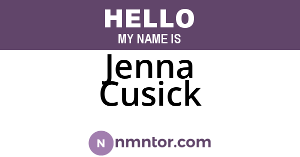 Jenna Cusick