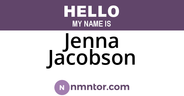 Jenna Jacobson