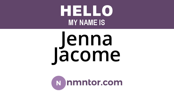 Jenna Jacome