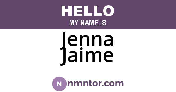 Jenna Jaime