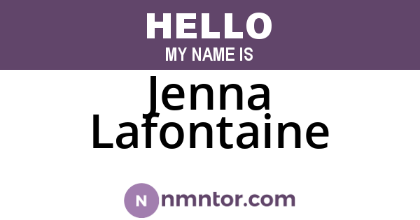 Jenna Lafontaine