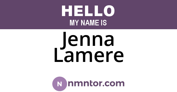 Jenna Lamere