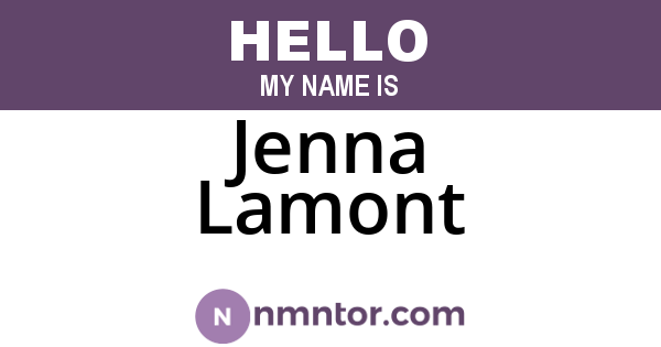 Jenna Lamont