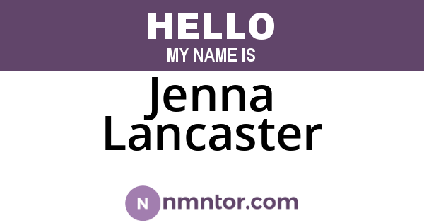 Jenna Lancaster