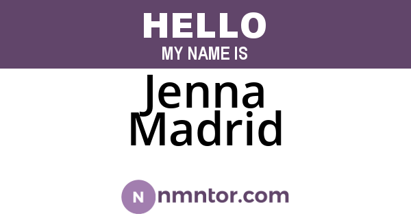 Jenna Madrid