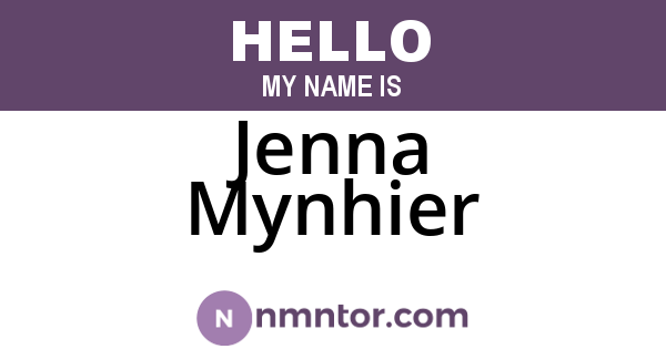 Jenna Mynhier