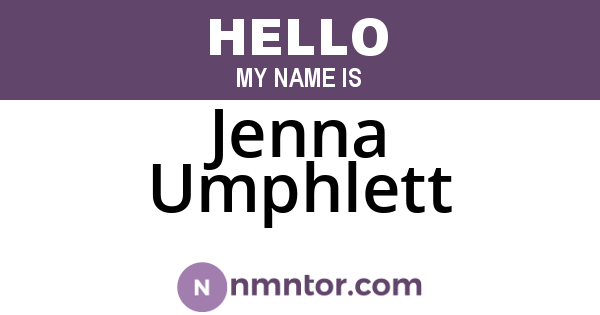 Jenna Umphlett