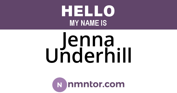 Jenna Underhill
