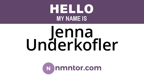Jenna Underkofler