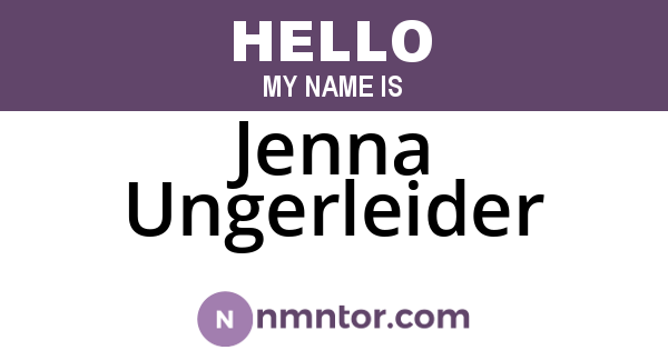 Jenna Ungerleider