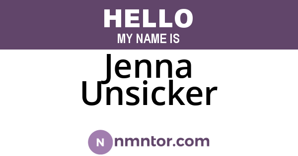 Jenna Unsicker