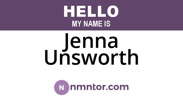 Jenna Unsworth