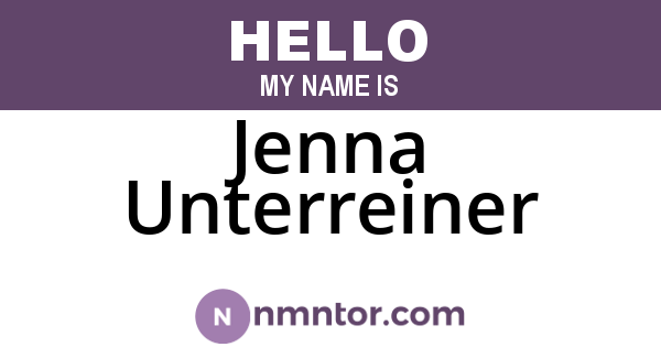 Jenna Unterreiner