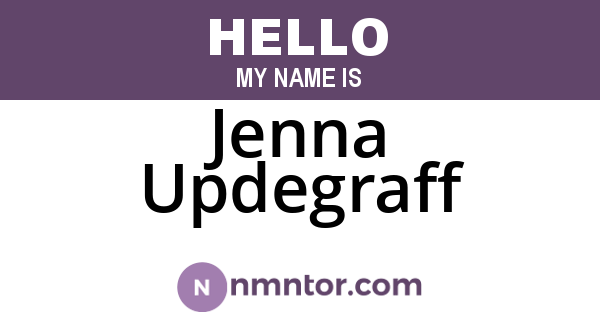 Jenna Updegraff
